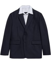 Balenciaga - Wool Hybrid Shirt Blazer - Lyst