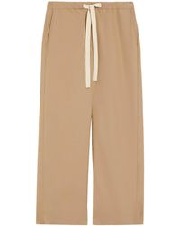 Max Mara - Cotton Argento Wide-Leg Trousers - Lyst