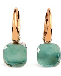 Pomellato - Rose And Topaz Nudo Drop Earrings - Lyst