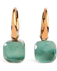 Pomellato - Rose And Topaz Nudo Drop Earrings - Lyst