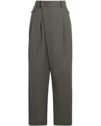 Issey Miyake - Wool-Blend Lustrous Trousers - Lyst