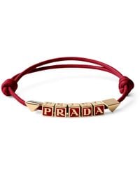 Prada - Nappa Leather Bracelet - Lyst