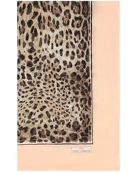 Dolce & Gabbana - Kim Dolce&Gabbana Silk Leopard Print Scarf - Lyst