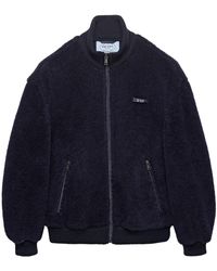 Prada - Fleece Bomber Jacket - Lyst