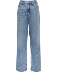 Rag & Bone - Embellished Logan Wide-Leg Jeans - Lyst