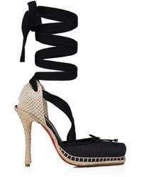 Christian Louboutin - Cassiadrilla 100 Woven Heels - Lyst