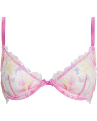 Fleur du Mal - Sequin Hibiscus Demi Bra - Lyst