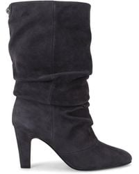 Kurt Geiger - Suede Barb Slouch Boots - Lyst