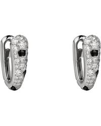 Cartier - And Diamond Panthère De Hoop Earrings - Lyst