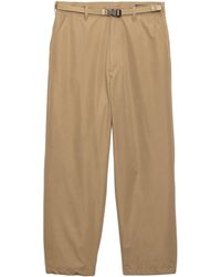 Prada - Belted Straight-Leg Pants - Lyst