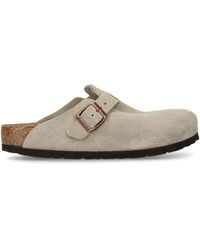 Birkenstock - Suede Boston Clogs - Lyst