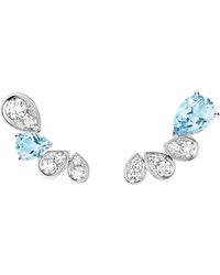Chaumet - Diamond And Aquamarine Joséphine Ronde D'Aigrettes Earrings - Lyst