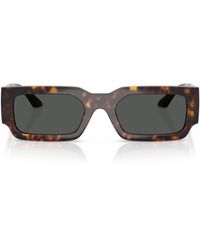 Versace - Greca Maxi Rectangle Sunglasses - Lyst