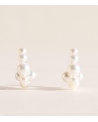 Sophie Bille Brahe - And Pearl Boucle Botticelli Hoop Earrings - Lyst