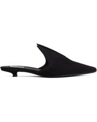 Alaïa - Suede Pointy Mules 25 - Lyst
