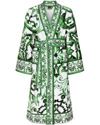 Dolce & Gabbana - Cotton Terry Bathrobe - Lyst