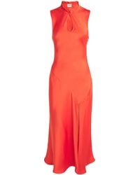 Claudie Pierlot - Satin Midi Dress - Lyst