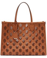 Gucci - Medium Leather Ophidia Tote Bag - Lyst