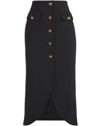 Sandro - Buttoned Midi Skirt - Lyst