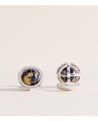 Tateossian - Sterling And Lapis Lazuli Globe Cufflinks - Lyst