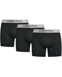 Calvin Klein - Microfiber-Stretch Boxer Briefs - Lyst