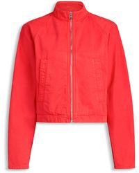 Alaïa - High-Neck Denim Jacket - Lyst
