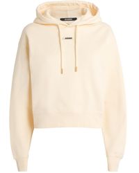 Jacquemus - Cotton Cropped Grosgrain Logo Hoodie - Lyst