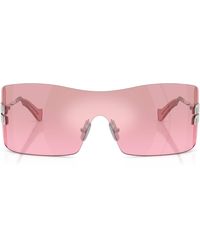 Miu Miu - Rimless Shield Sunglasses - Lyst