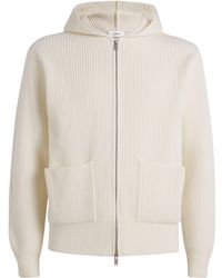 Lardini - Wool-Cashmere Zip-Up Hoodie - Lyst