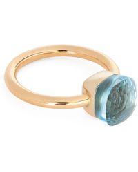 Pomellato - Mixed Gold And Blue Topaz Nudo Petit Ring - Lyst