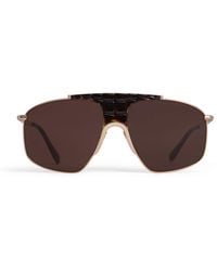 Alaïa - Metal Aviator Mask Sunglasses - Lyst