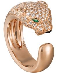 Cartier - And Diamond Massai Panthère De Ring - Lyst
