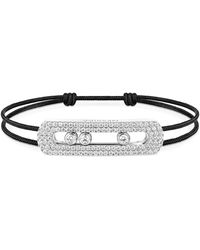 Messika - Move Titanium And Diamond Pavé Large Cord Bracelet - Lyst