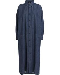Eskandar - Denim Side-Seam Midi Dress - Lyst