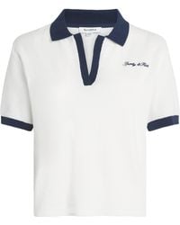 Sporty & Rich - Terry Cotton Signature Logo Polo Shirt - Lyst