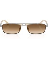 Brunello Cucinelli - Titanium Rectangular Paloma Sunglasses - Lyst