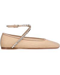 AMINA MUADDI - Crystals Ane Mesh Ballet Flats - Lyst