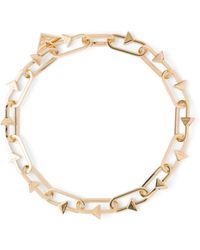 Prada - Triangle Chain Necklace - Lyst
