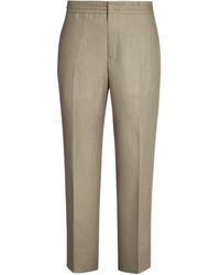 Zegna - Linen Elasticated Trousers - Lyst