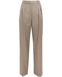 Loulou de Saison - Virgin Wool Straight Trousers - Lyst