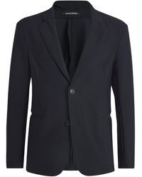 Emporio Armani - Textured Single-Breasted Blazer - Lyst