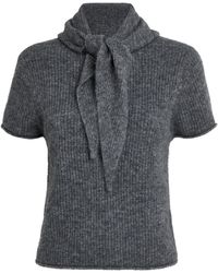 ME+EM - Wool-Blend Scarf Half-Zip T-Shirt - Lyst