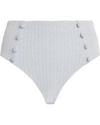 Devon Windsor - Herringbone Malia High-Waist Bikini Briefs - Lyst
