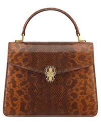 BVLGARI - Medium Snakeskin Serpenti Forever Top-Handle Bag - Lyst