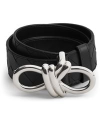 Bottega Veneta - Leather Intrecciato Andiamo Belt - Lyst