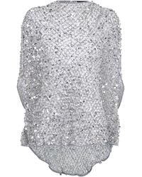 LAPOINTE - Sequinned Mesh Cape Top - Lyst