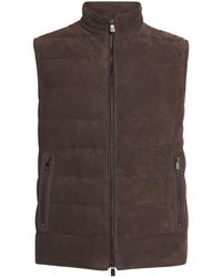Corneliani - Reversible Suede Padded Gilet - Lyst