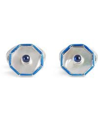 Deakin & Francis - Sterling Hexagonal Sapphire Cufflinks - Lyst