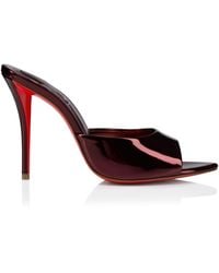 Christian Louboutin - Miss Z Patent Leather Mules 100 - Lyst