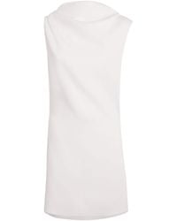 KHAITE - Satin Astor Draped Mini Dress - Lyst